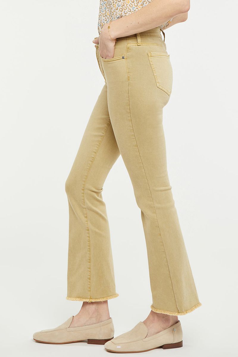 Beige Women's NYDJ Ava Flared Ankle Jeans | NZ 302QYCRBG