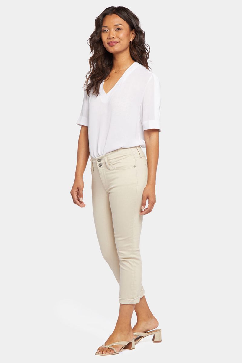 Beige Women's NYDJ Chloe Capri Jeans | NZ 678ECGKUH