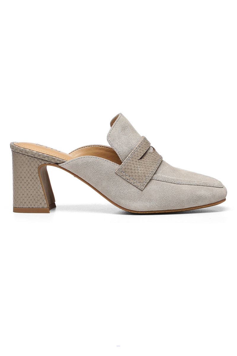 Beige Women's NYDJ Clara Penny Mules | NZ 415ZHMVNB