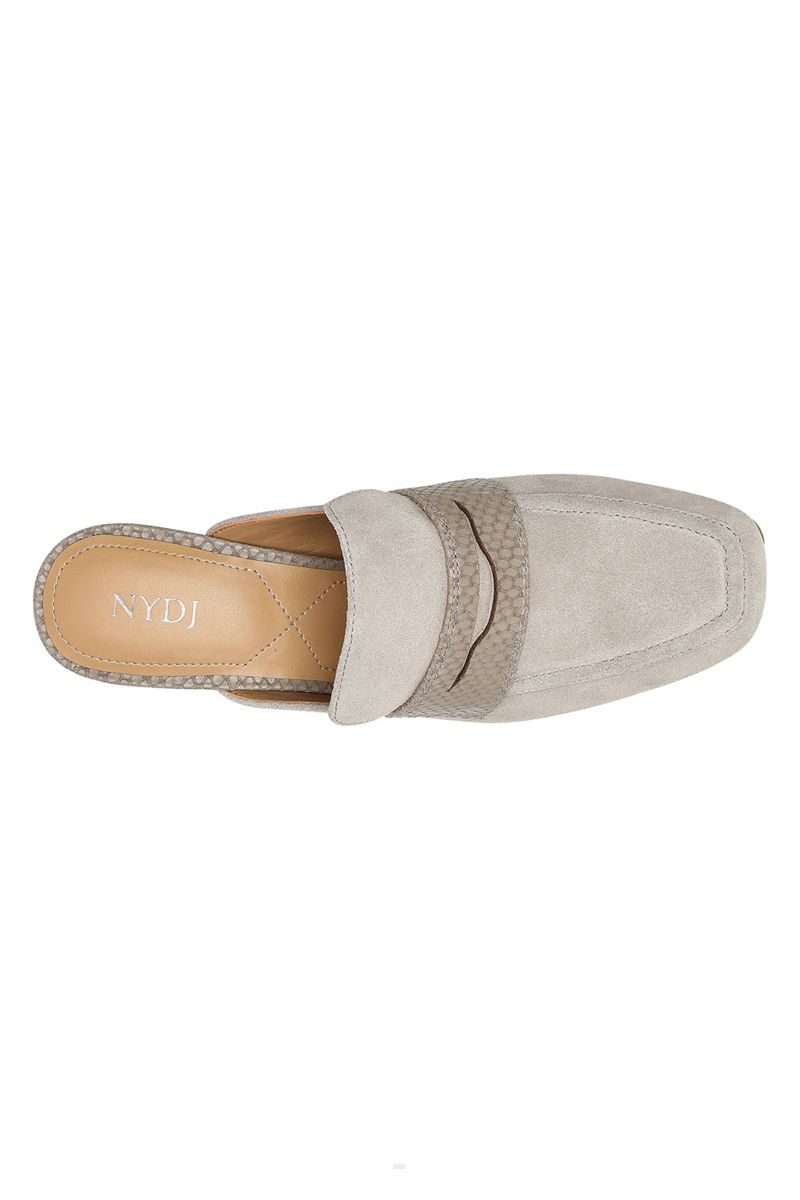 Beige Women's NYDJ Clara Penny Mules | NZ 415ZHMVNB