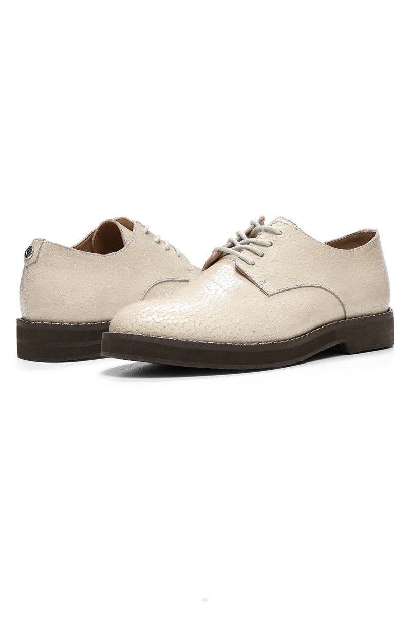 Beige Women's NYDJ Etai Oxfords | NZ 789HINSPQ