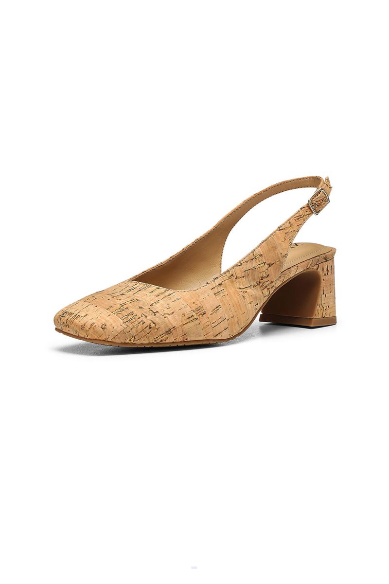 Beige Women's NYDJ Faelynn Slingback Heels | NZ 068IOSPHR