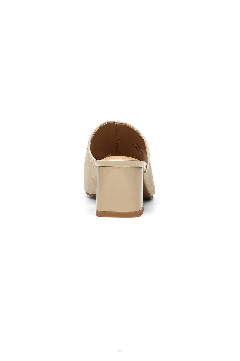 Beige Women's NYDJ Gwen Mules | NZ 362AJTHXQ