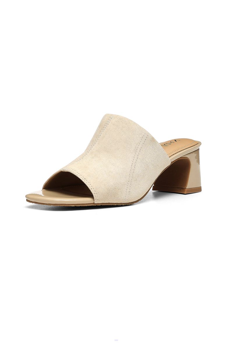 Beige Women's NYDJ Gwen Mules | NZ 362AJTHXQ