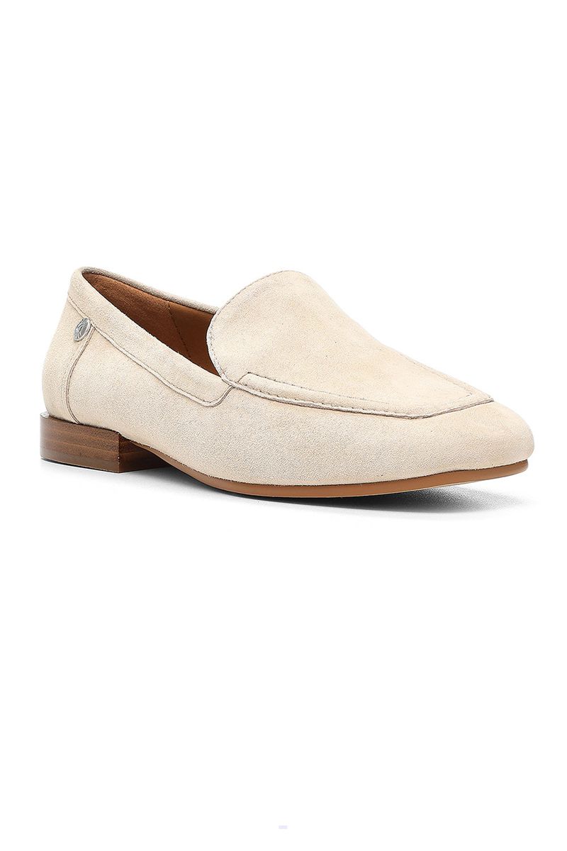 Beige Women's NYDJ Lynn Slip-On Loafers | NZ 526GTINUK