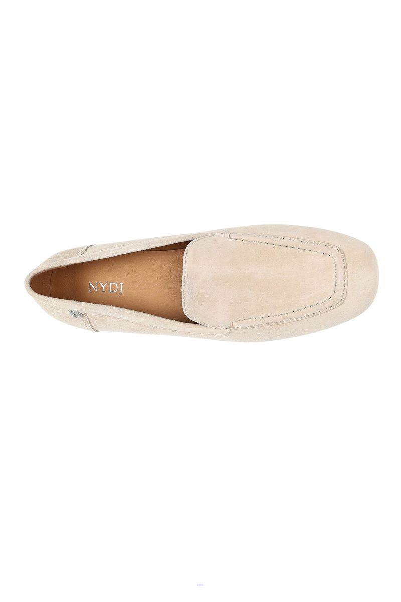 Beige Women's NYDJ Lynn Slip-On Loafers | NZ 526GTINUK