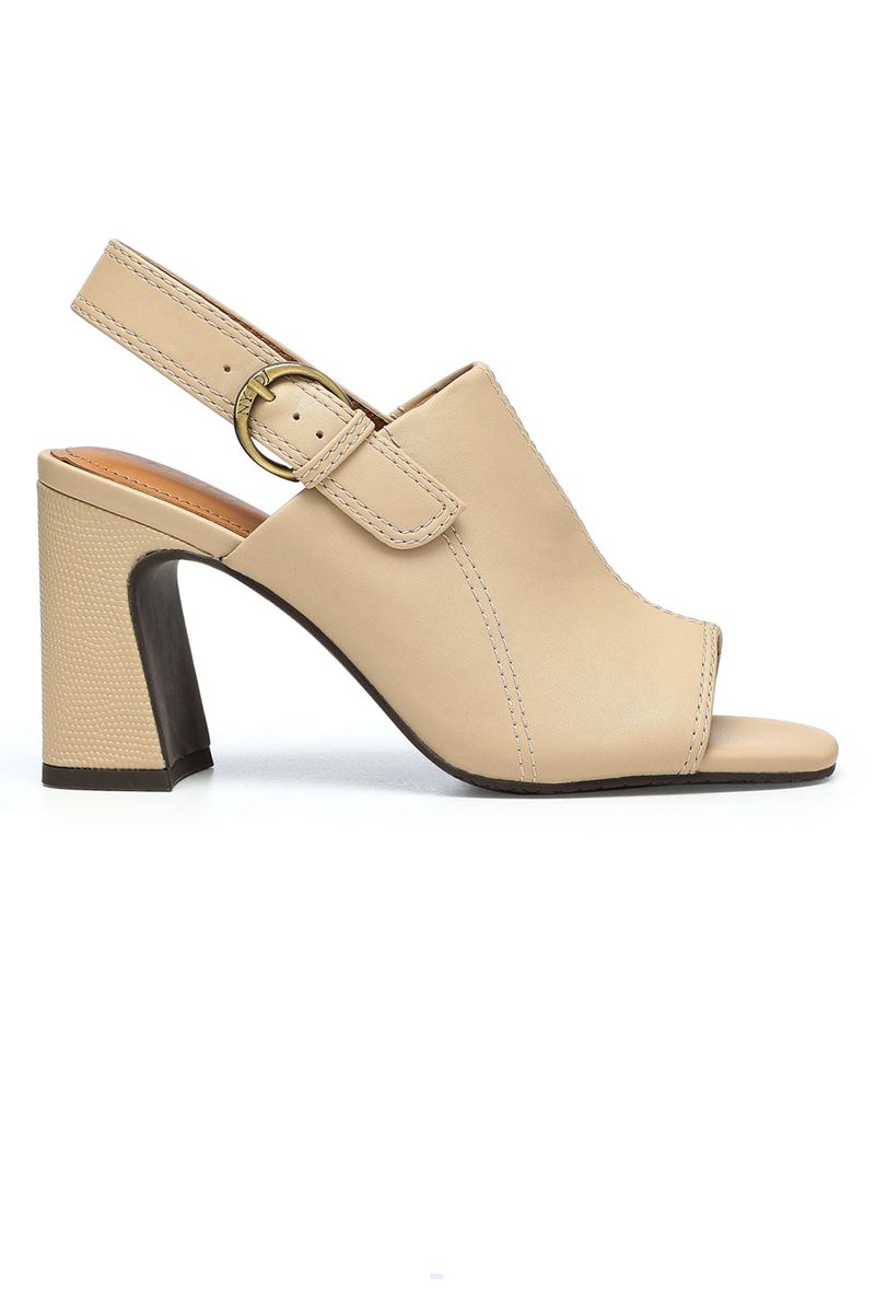 Beige Women's NYDJ Lyssa Block Heel Sandals | NZ 312FJBMGX