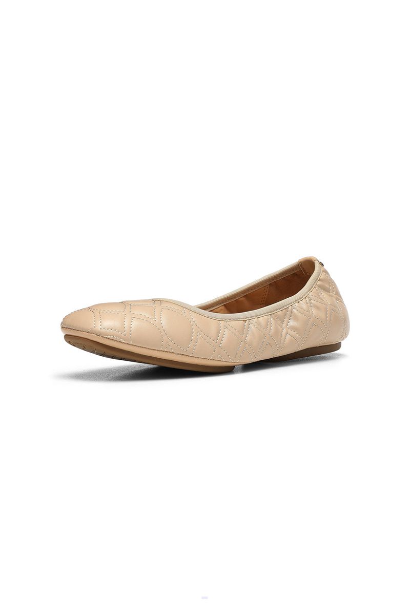 Beige Women's NYDJ Marie Ballet Flats | NZ 305CQGWPF