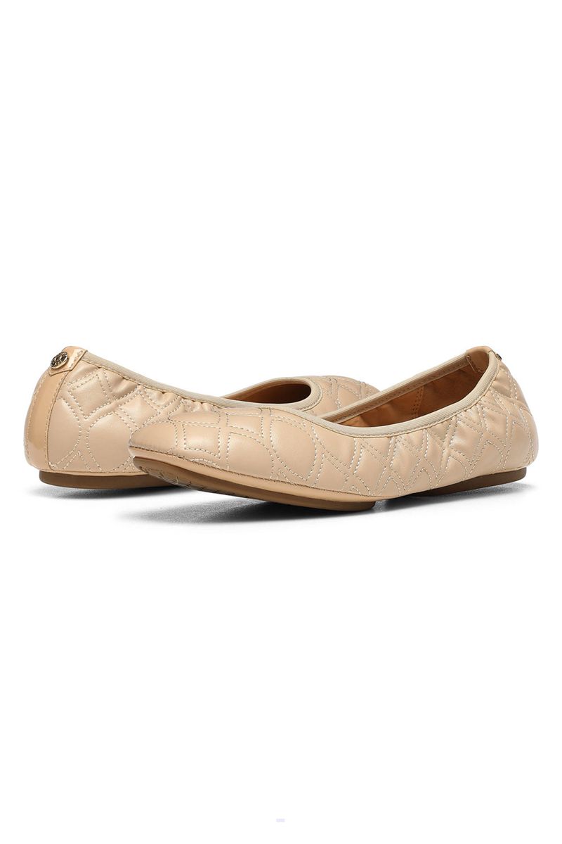 Beige Women's NYDJ Marie Ballet Flats | NZ 305CQGWPF