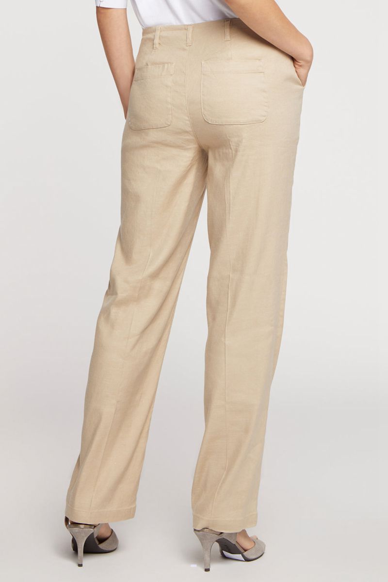 Beige Women's NYDJ Marilyn Straight Pants | NZ 463FNVLGT