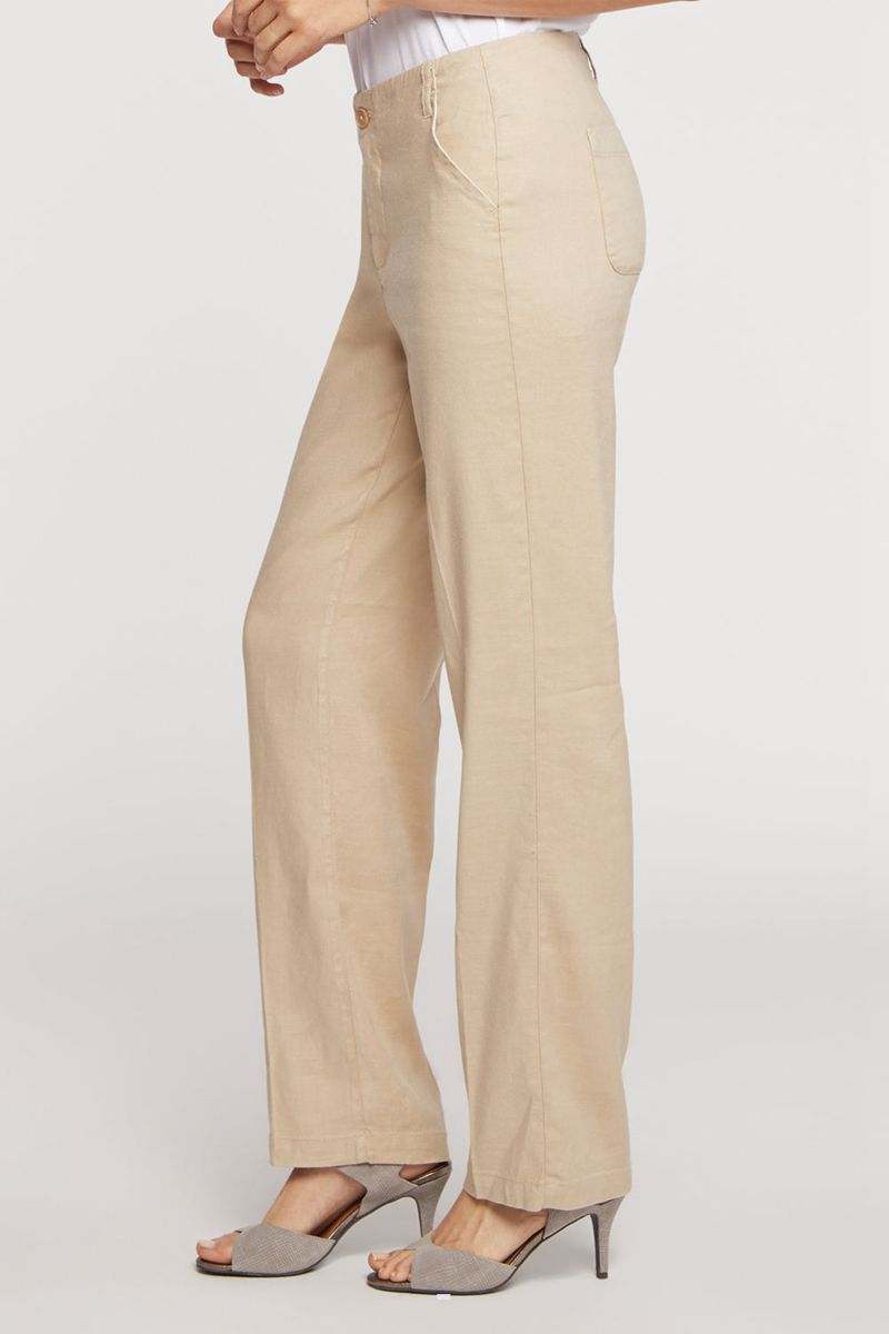 Beige Women's NYDJ Marilyn Straight Pants | NZ 463FNVLGT