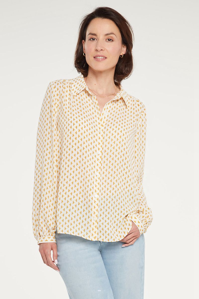 Beige Women\'s NYDJ Modern Blouse | NZ 851WIRJNU