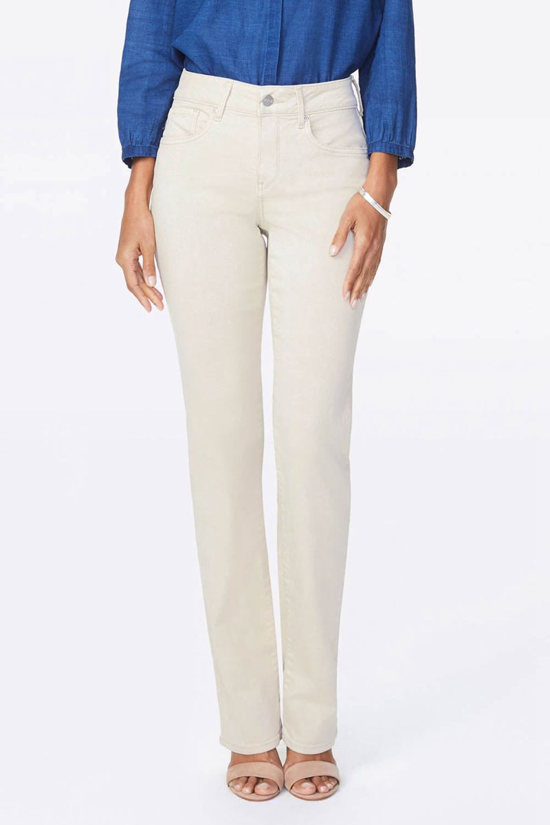 Beige Women's NYDJ Petite Marilyn Straight Jeans | NZ 391GBTPUK