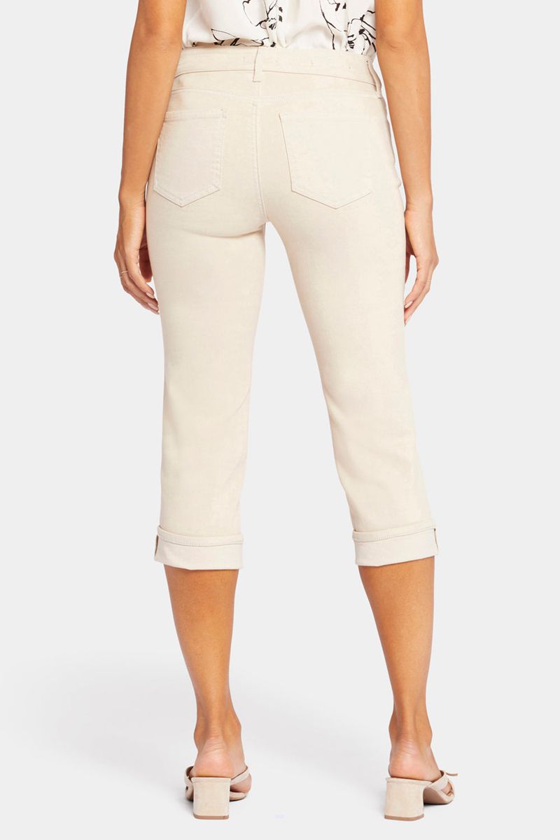 Beige Women's NYDJ Petite Marilyn Straight Crop Jeans | NZ 650ROABJV