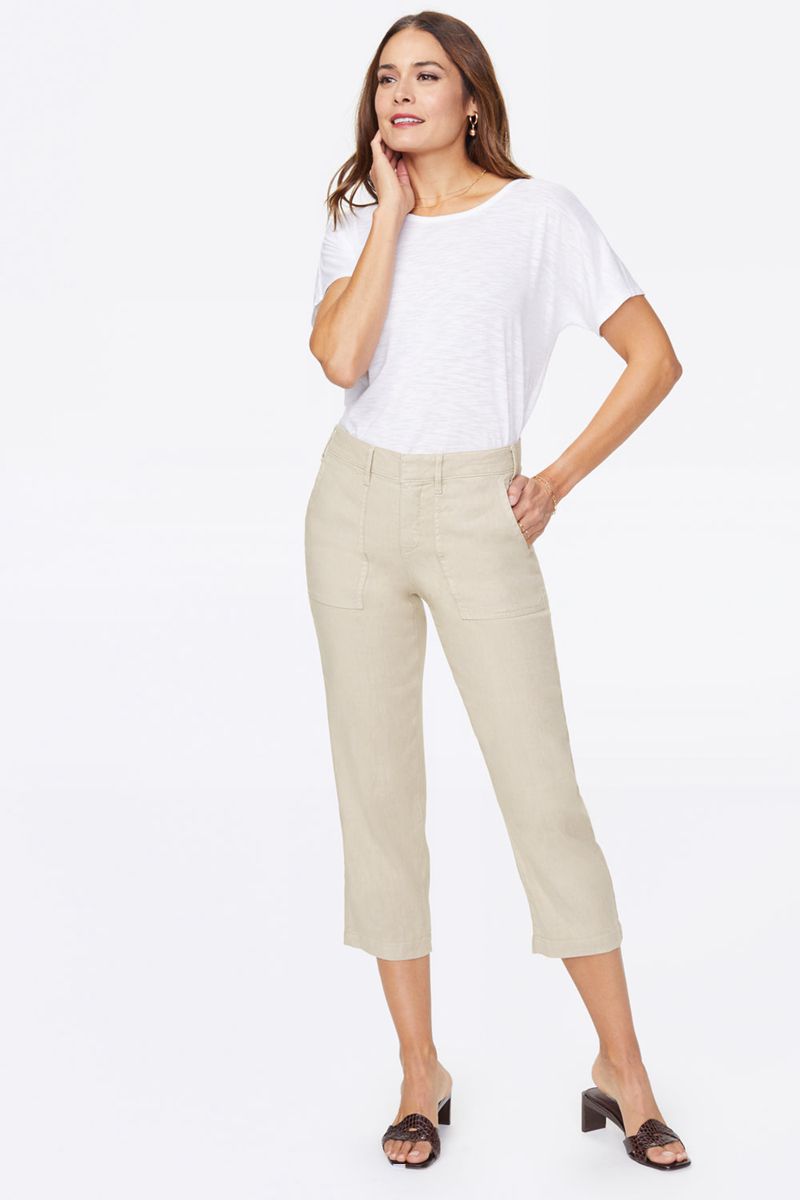 Beige Women\'s NYDJ Petite Utility Pants | NZ 702EONVFR