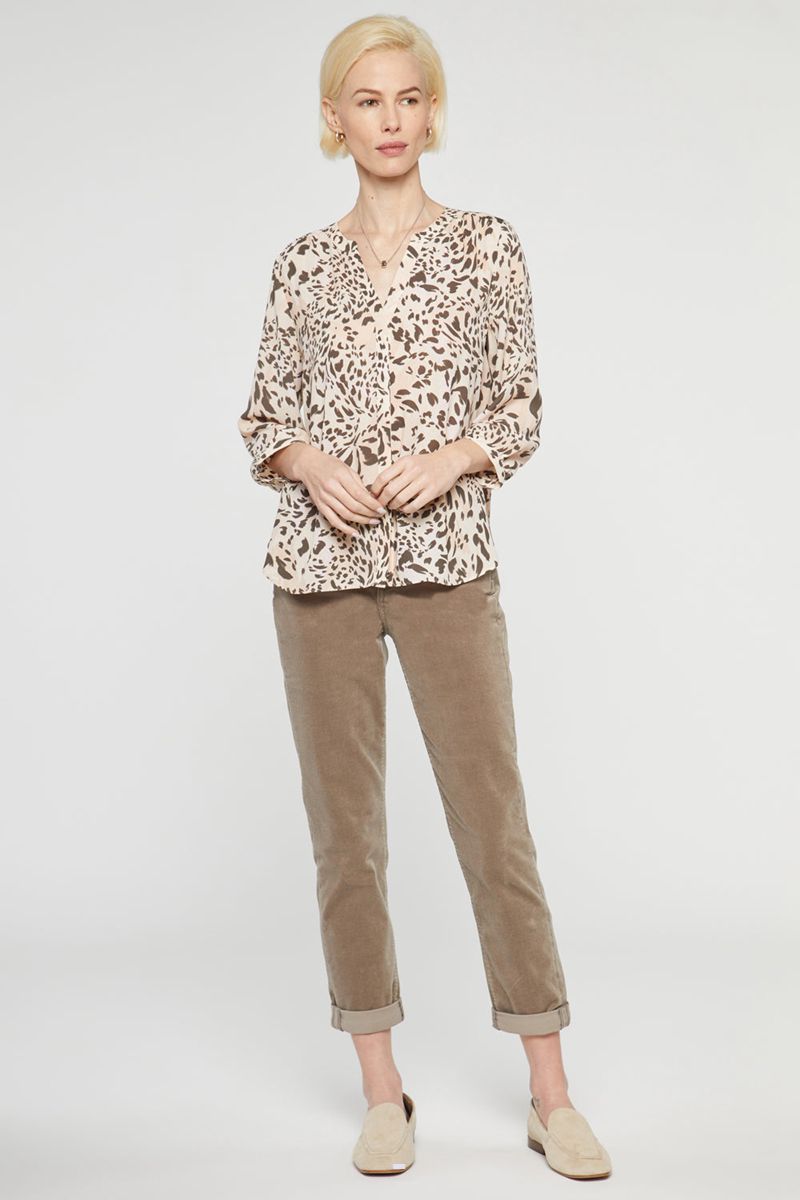 Beige Women's NYDJ Pintuck Blouse | NZ 830CRJEPD