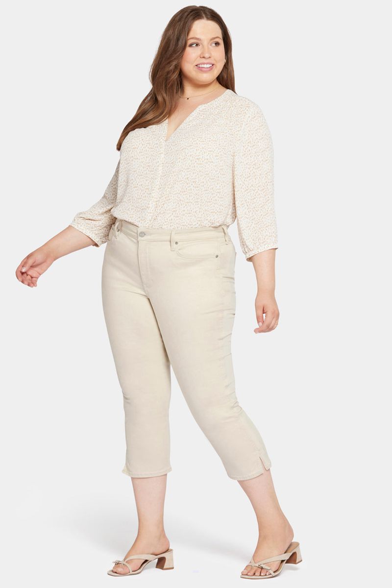 Beige Women's NYDJ Plus Chloe Capri Jeans | NZ 149IDASUV