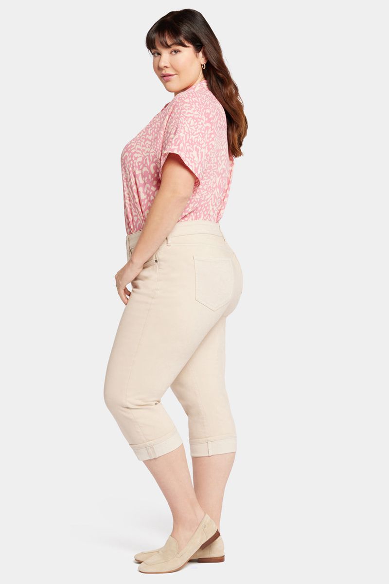 Beige Women's NYDJ Plus Marilyn Straight Crop Jeans | NZ 904WKGECJ