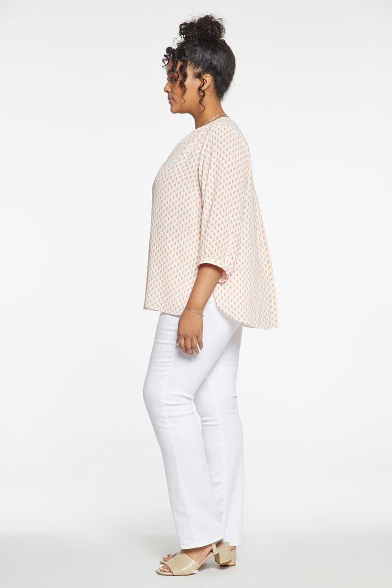 Beige Women's NYDJ Plus Pintuck Blouse | NZ 261HWCBSF