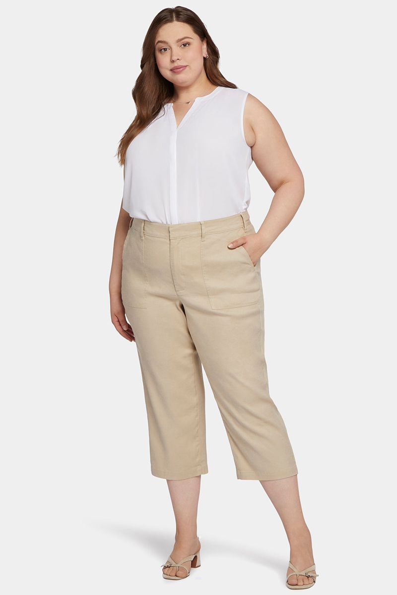 Beige Women\'s NYDJ Plus Utility Pants | NZ 372WQNCED