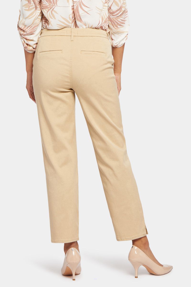 Beige Women's NYDJ Relaxed Ankle Trouser Pants | NZ 102MIUNWS