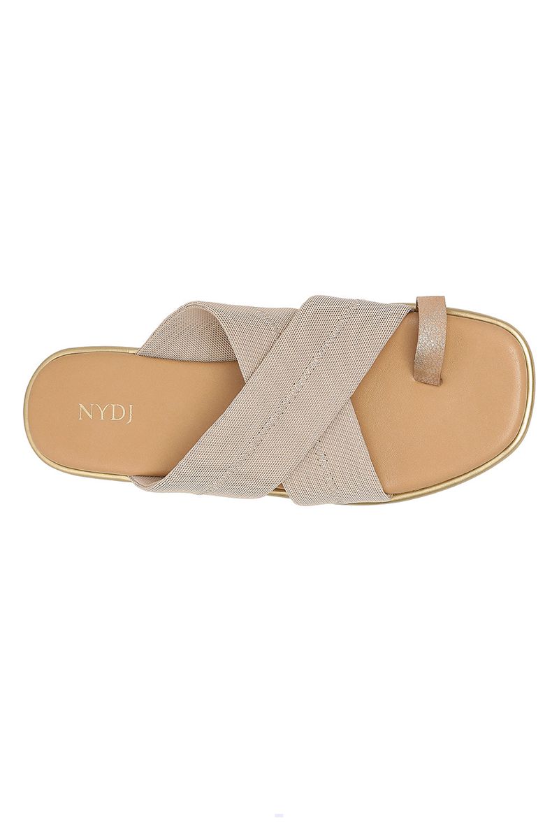 Beige Women's NYDJ Ronna Flat Sandals | NZ 284SUVHZE