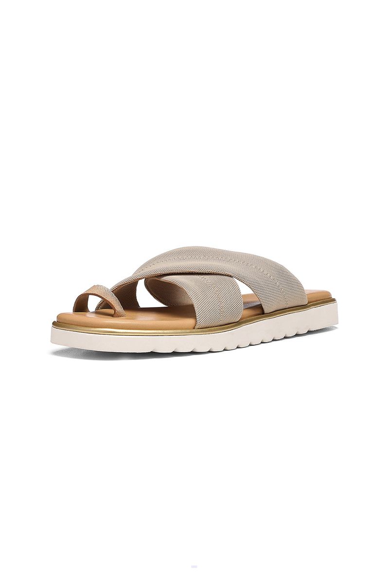 Beige Women's NYDJ Ronna Flat Sandals | NZ 284SUVHZE