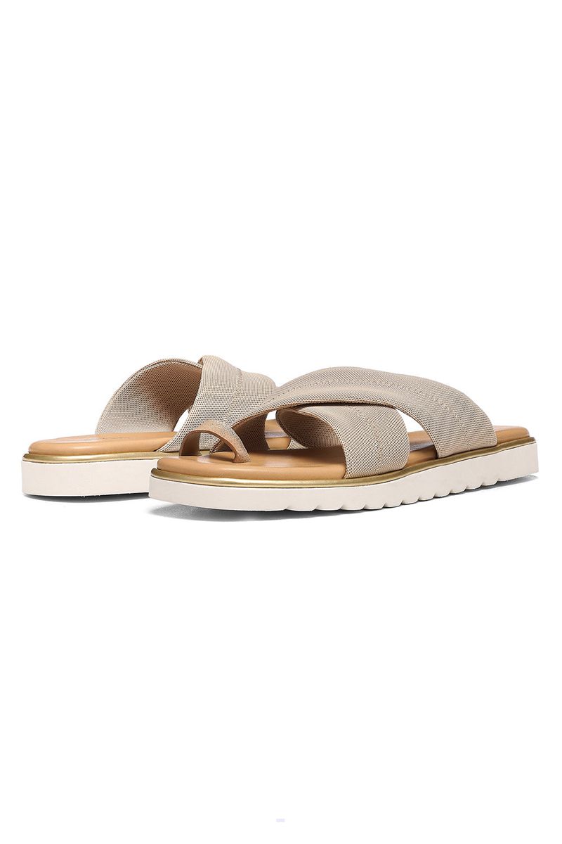 Beige Women's NYDJ Ronna Flat Sandals | NZ 284SUVHZE