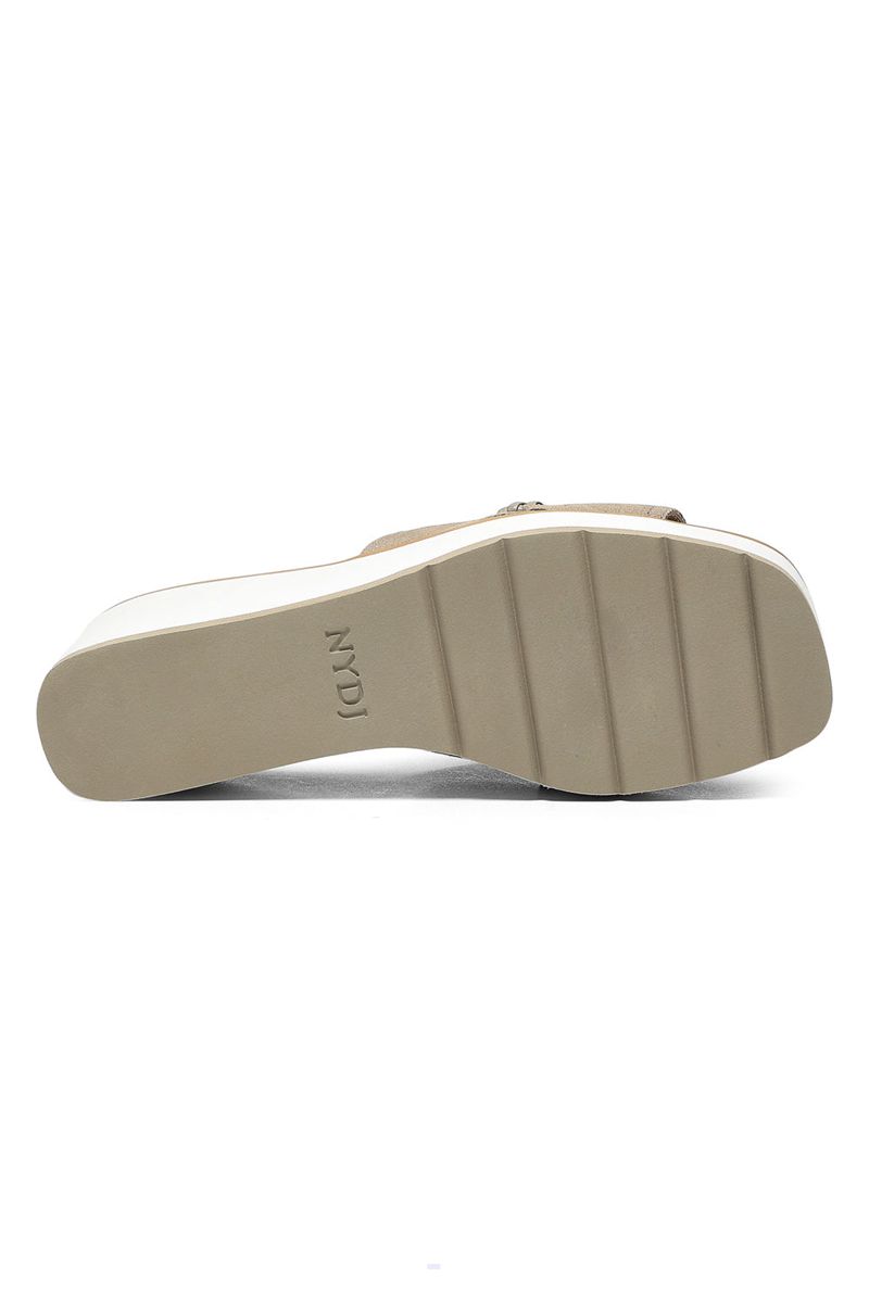 Beige Women's NYDJ Rory Wedge Sandals | NZ 710HCIBDS