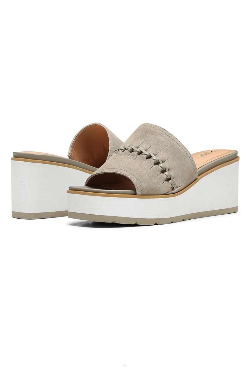 Beige Women's NYDJ Rory Wedge Sandals | NZ 710HCIBDS