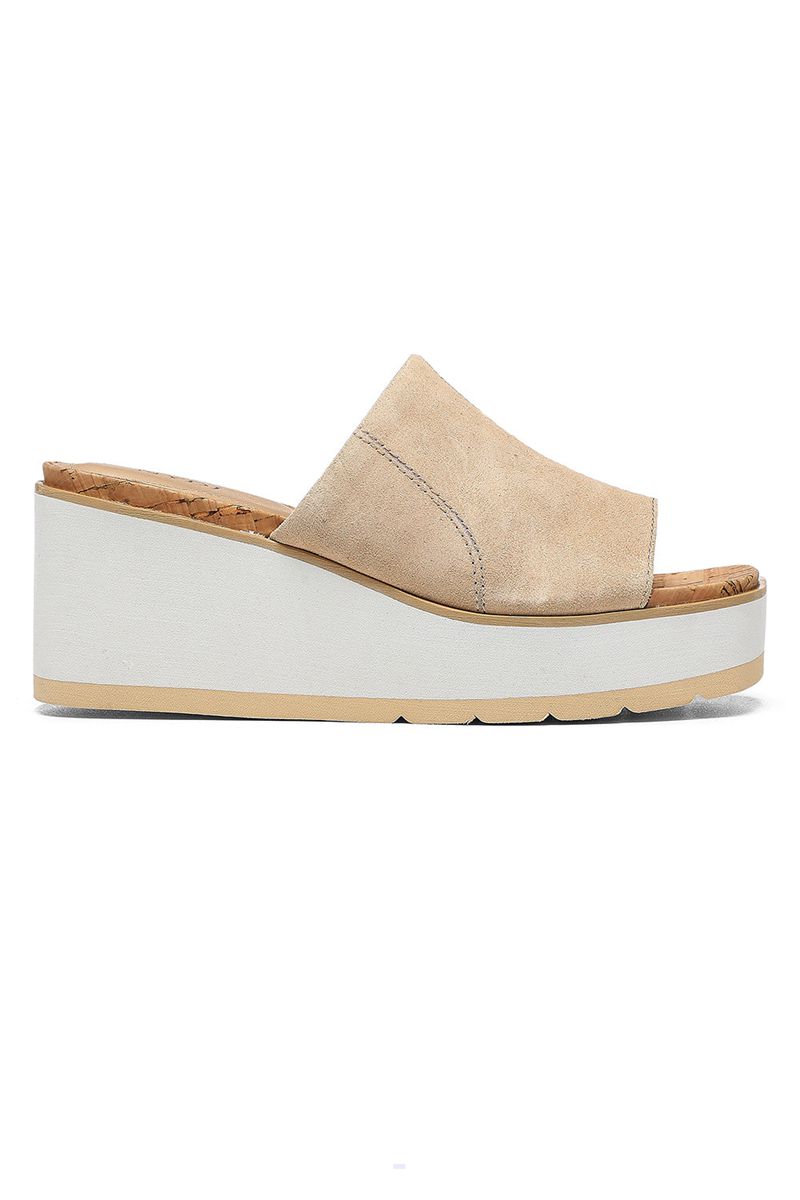 Beige Women's NYDJ Rysa Wedge Sandals | NZ 587ERKWJQ