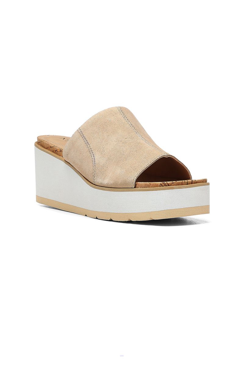 Beige Women\'s NYDJ Rysa Wedge Sandals | NZ 587ERKWJQ