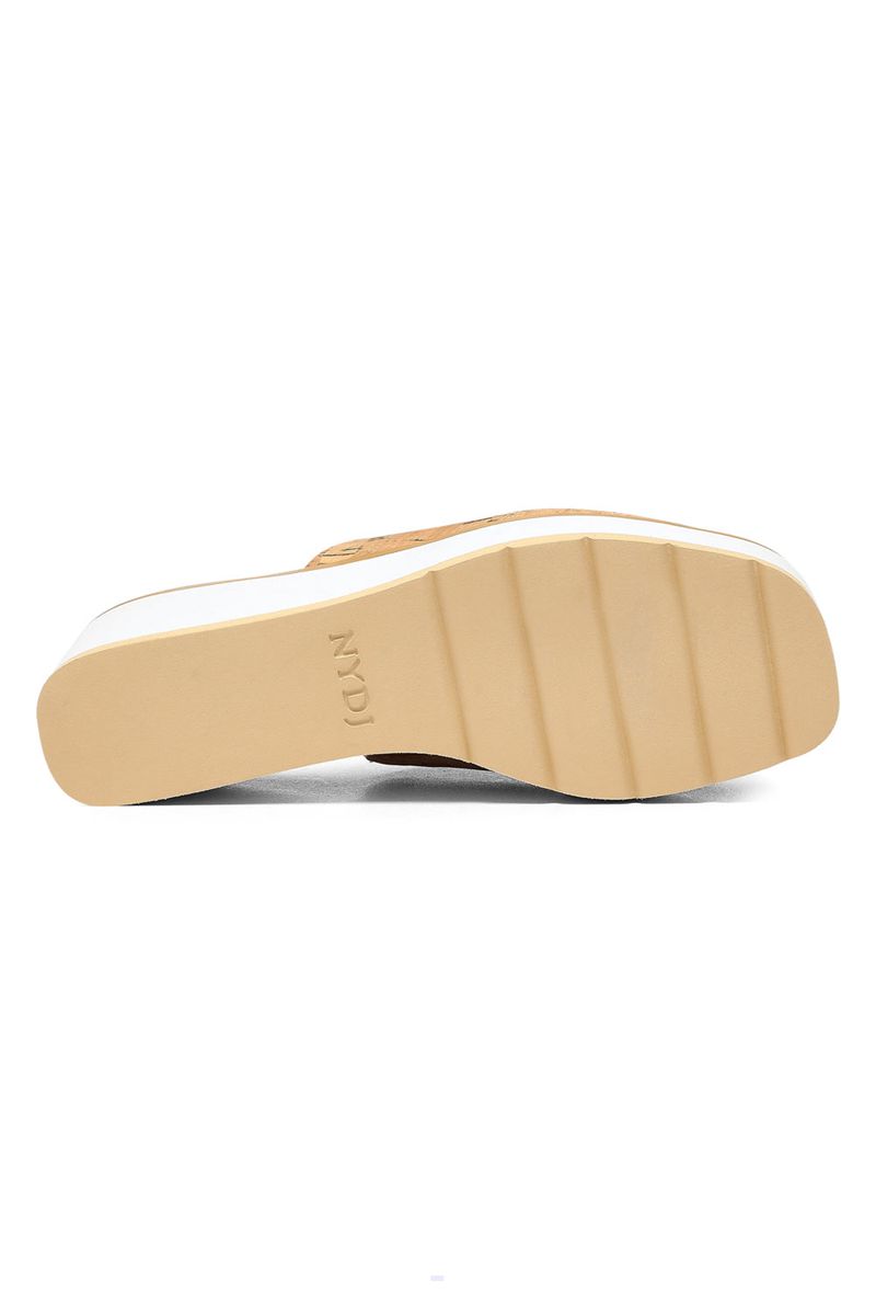 Beige Women's NYDJ Rysa Wedge Sandals | NZ 672SLBZQM