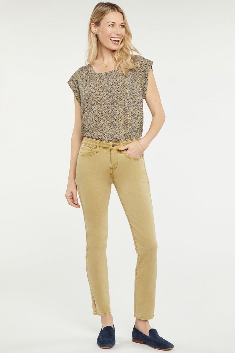 Beige Women's NYDJ Sheri Slim Ankle Jeans | NZ 683HXGOMP