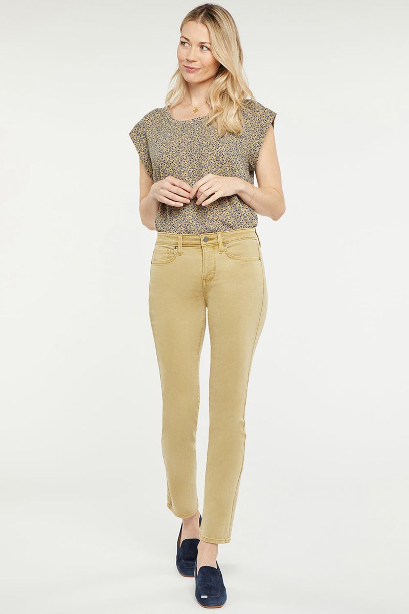 Beige Women's NYDJ Sheri Slim Ankle Jeans | NZ 683HXGOMP