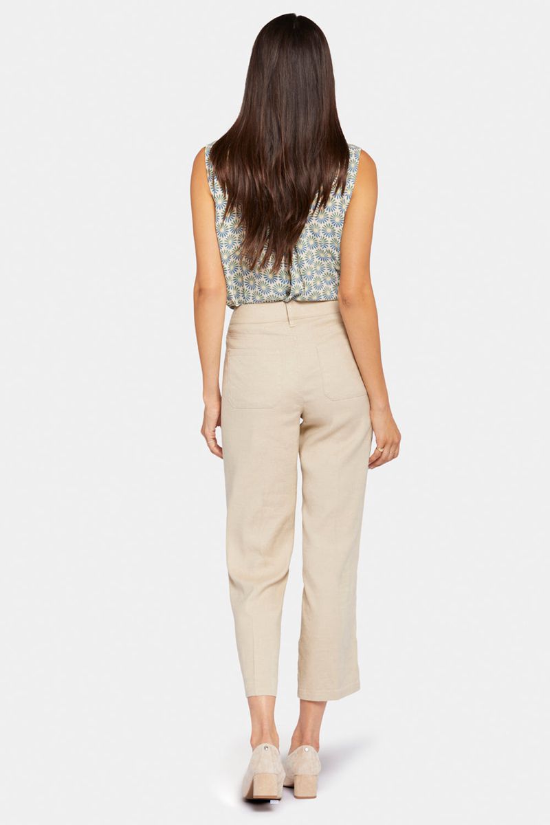 Beige Women's NYDJ Straight Ankle Pants | NZ 106NPQVWL