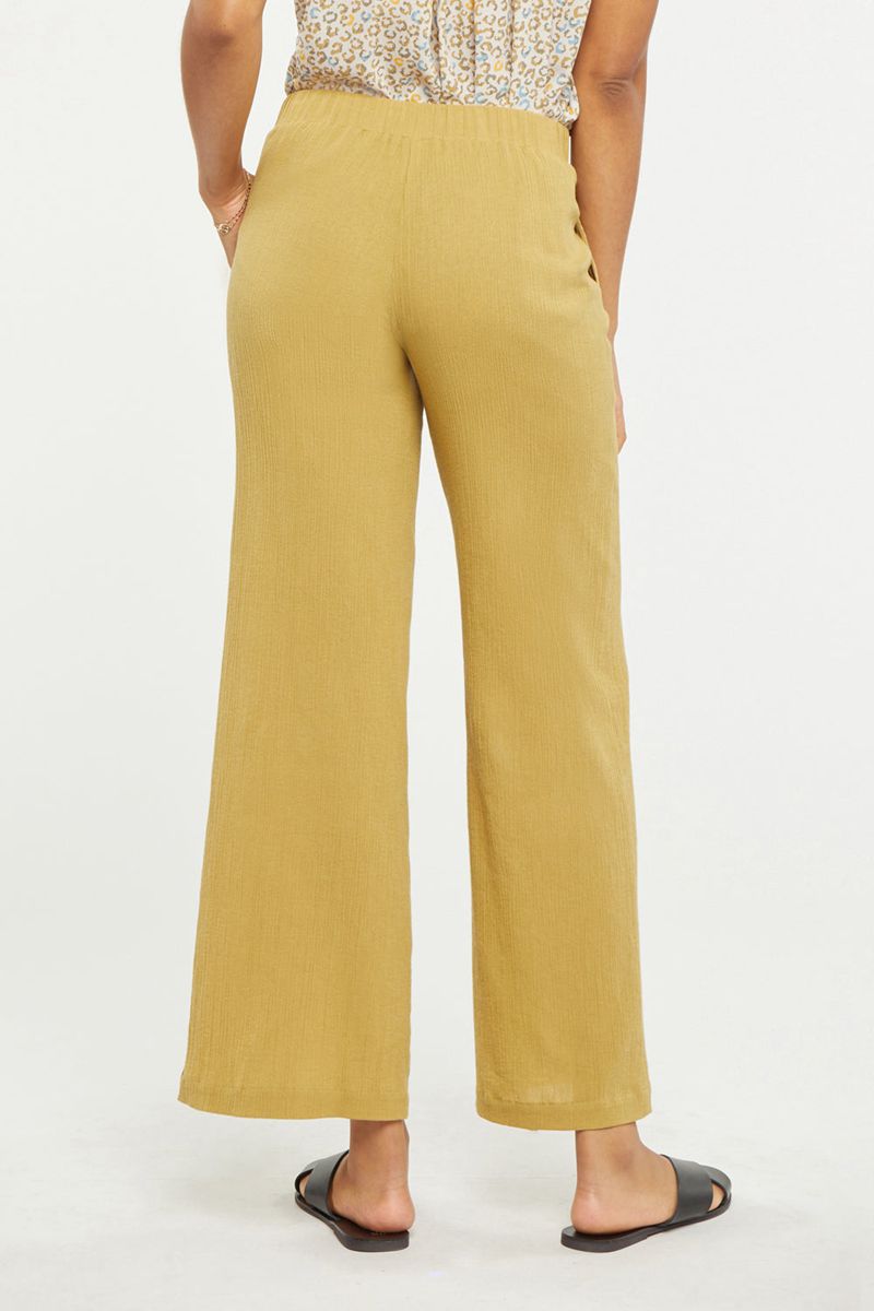 Beige Women's NYDJ Straight Pull-On Pants | NZ 752NVJPXU