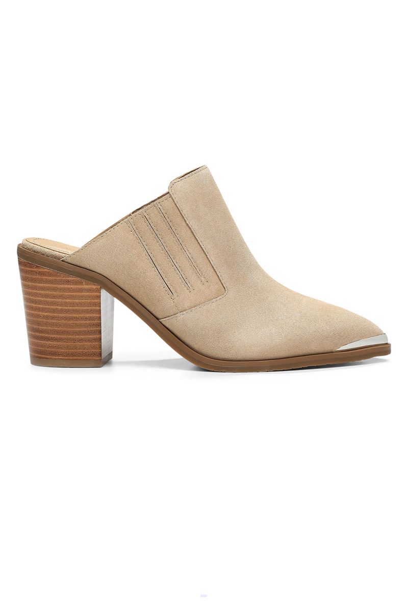 Beige Women's NYDJ Wilma Slip-On Mules | NZ 456VNOFJE