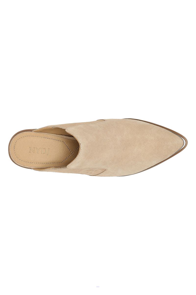 Beige Women's NYDJ Wilma Slip-On Mules | NZ 456VNOFJE