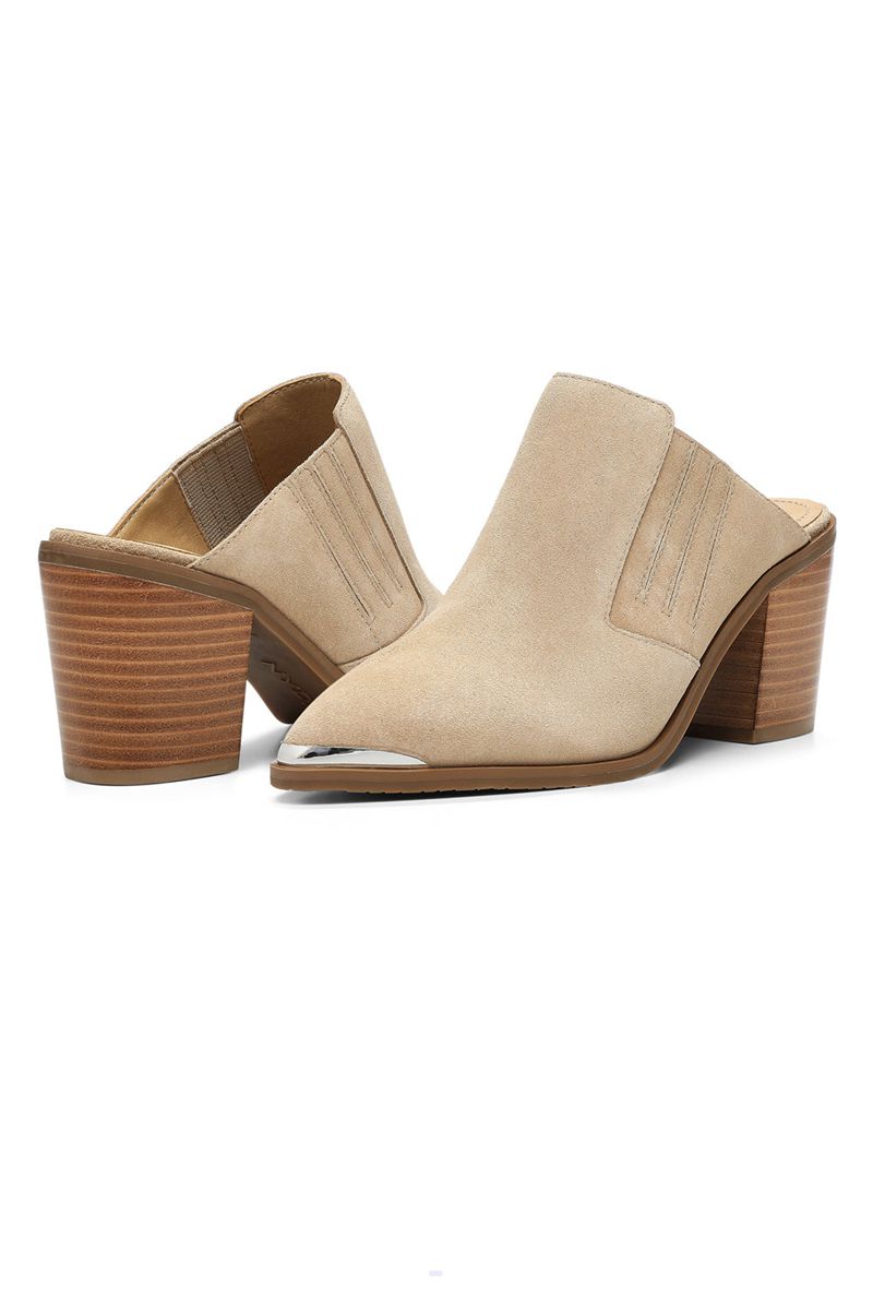 Beige Women's NYDJ Wilma Slip-On Mules | NZ 456VNOFJE