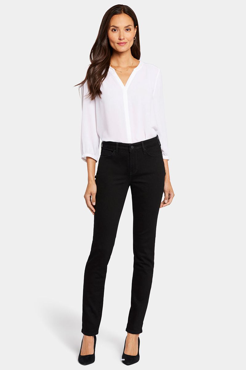 Black Women's NYDJ Alina Skinny Jeans | NZ 742DZYNLB