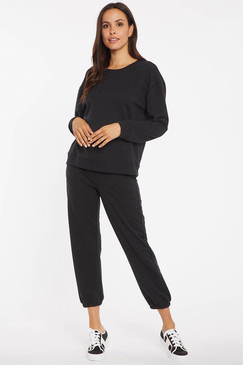 Black Women's NYDJ Basic Sweatshirts | NZ 279ZPNBRX