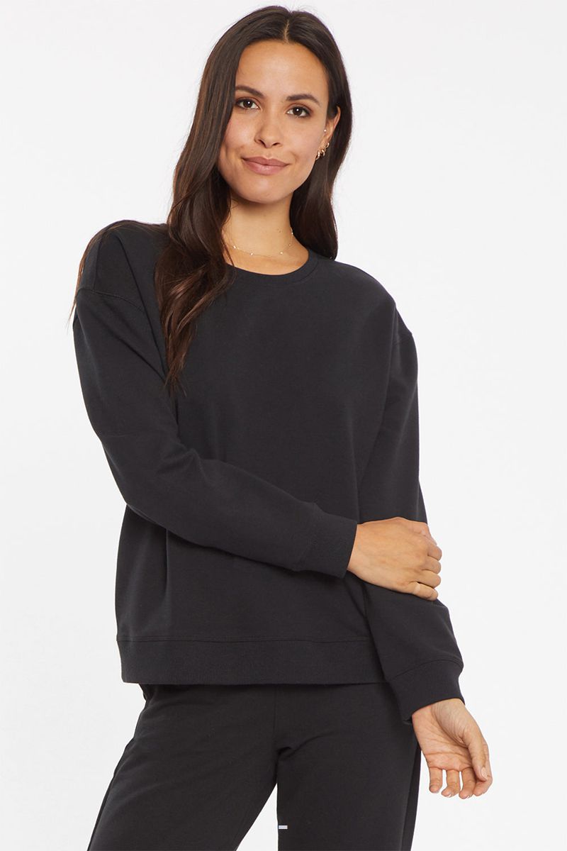 Black Women's NYDJ Basic Sweatshirts | NZ 279ZPNBRX