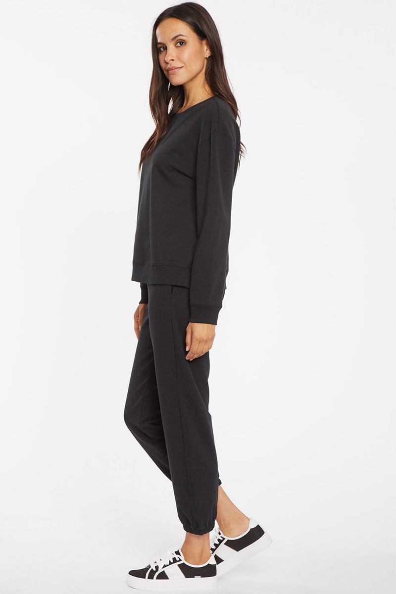 Black Women's NYDJ Basic Sweatshirts | NZ 279ZPNBRX