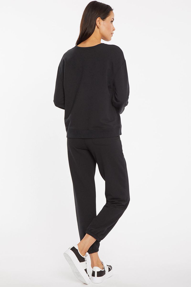 Black Women's NYDJ Basic Sweatshirts | NZ 279ZPNBRX