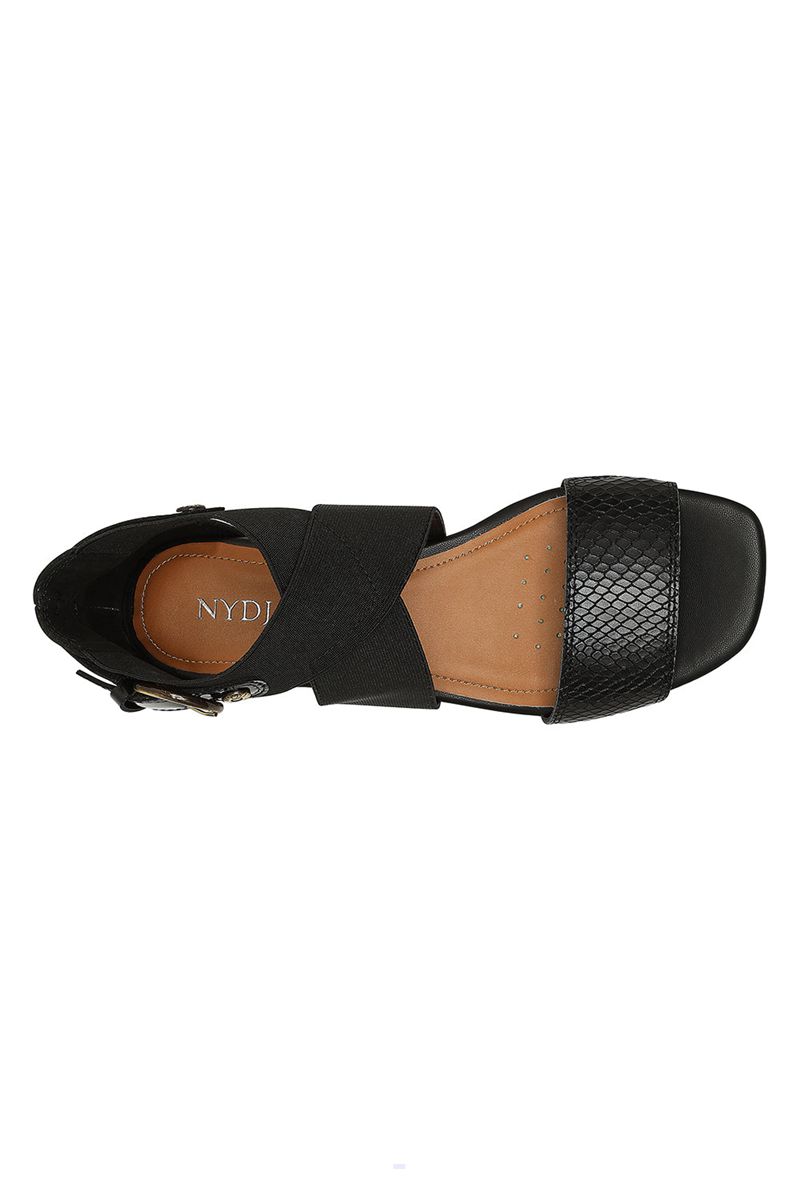 Black Women's NYDJ Callie Wedge Sandals | NZ 830MHIBSX