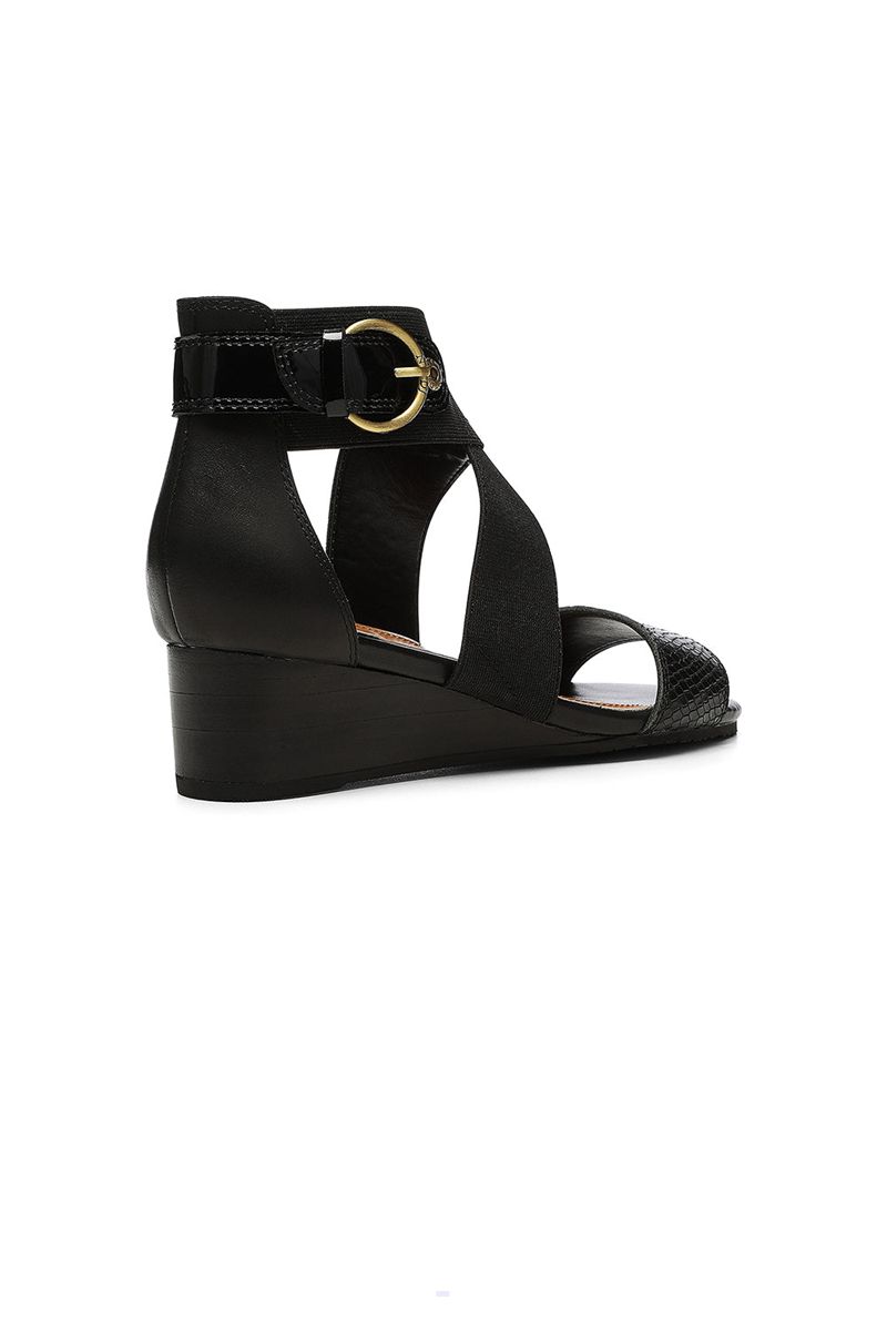 Black Women's NYDJ Callie Wedge Sandals | NZ 830MHIBSX