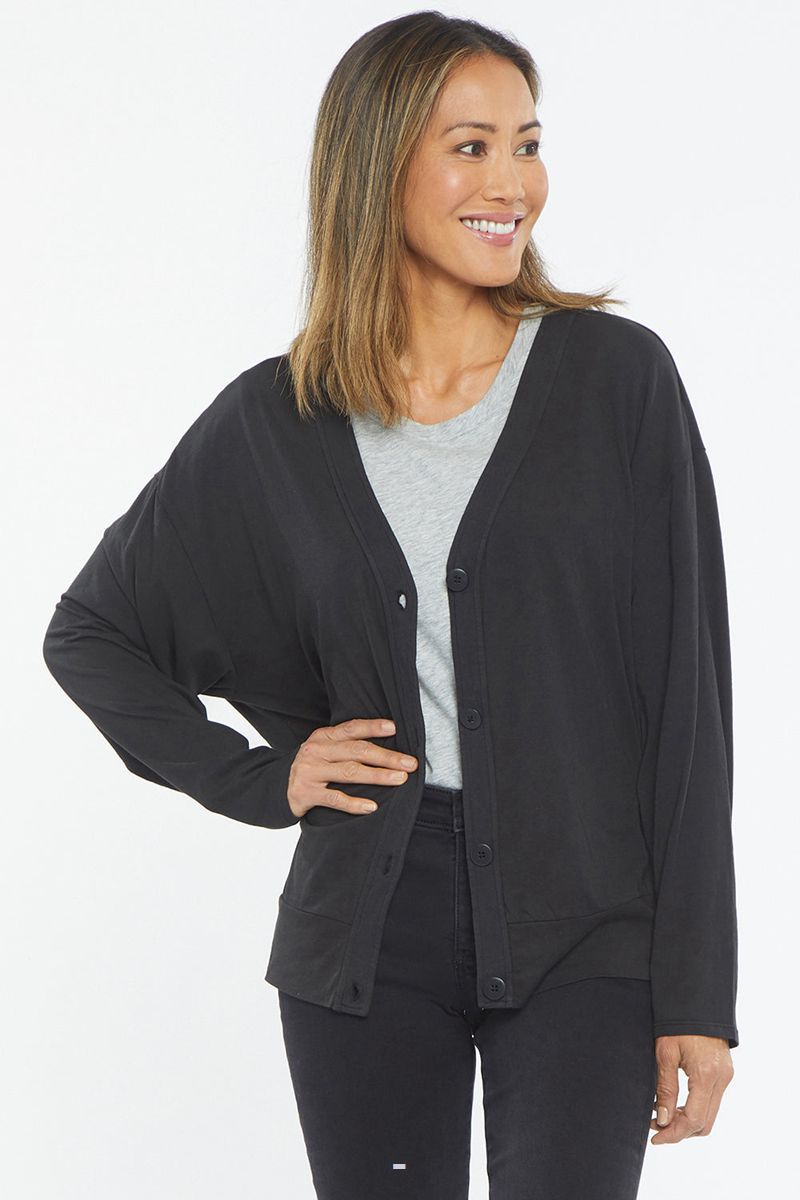 Black Women's NYDJ Dolman Sleeved Cardigan | NZ 063WCKEAJ