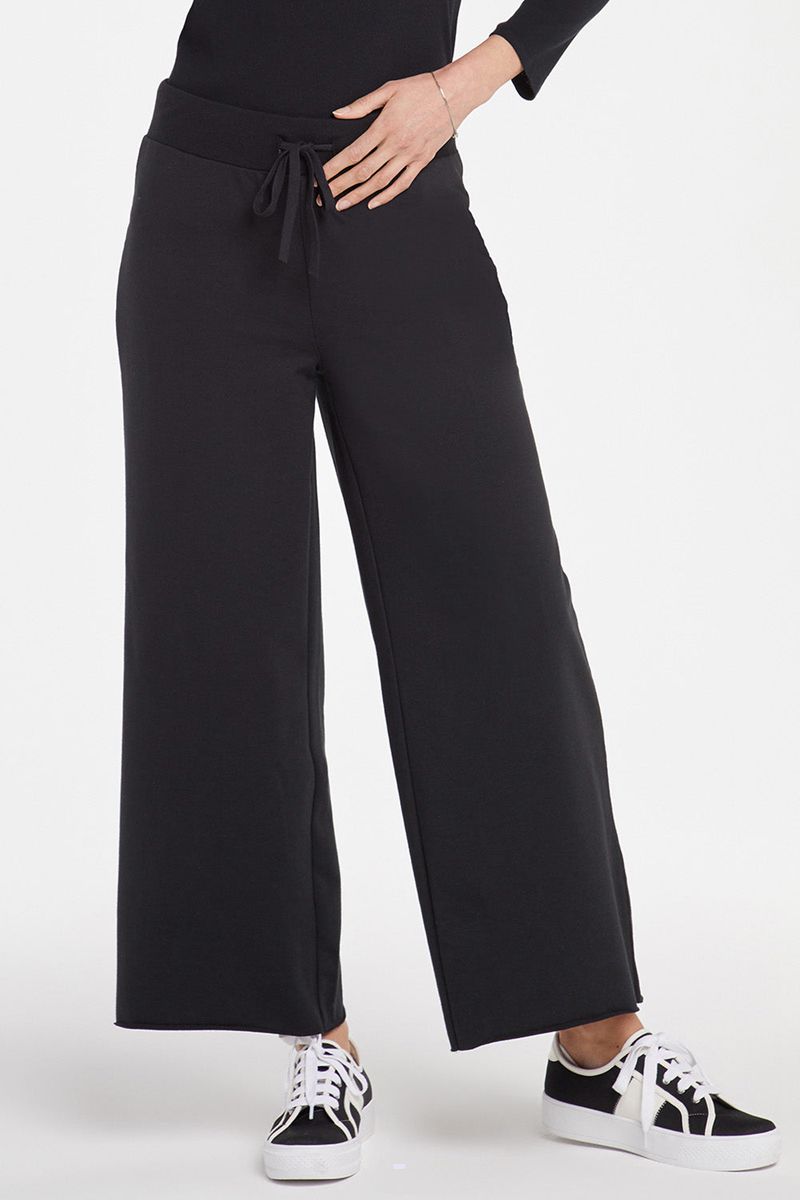 Black Women's NYDJ Drawstring Wide Leg Ankle Pants | NZ 769ATMIQE