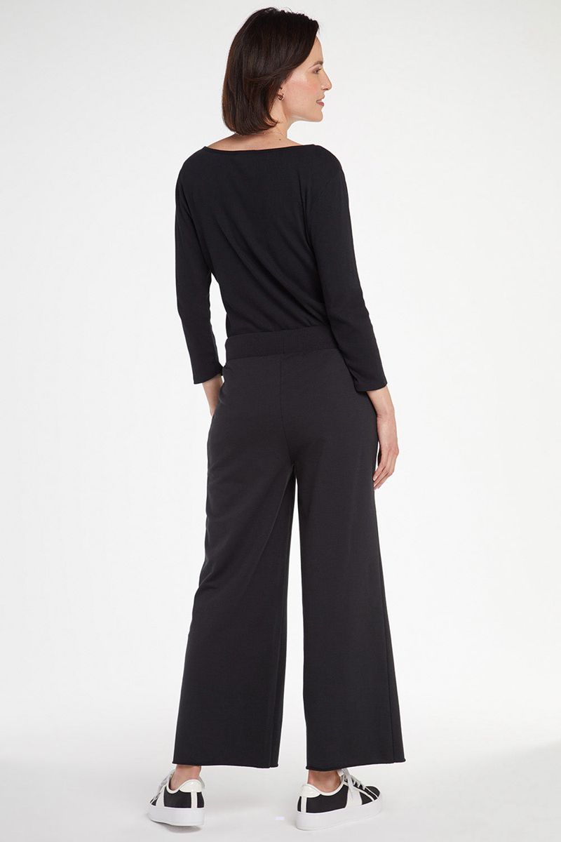 Black Women's NYDJ Drawstring Wide Leg Ankle Pants | NZ 769ATMIQE